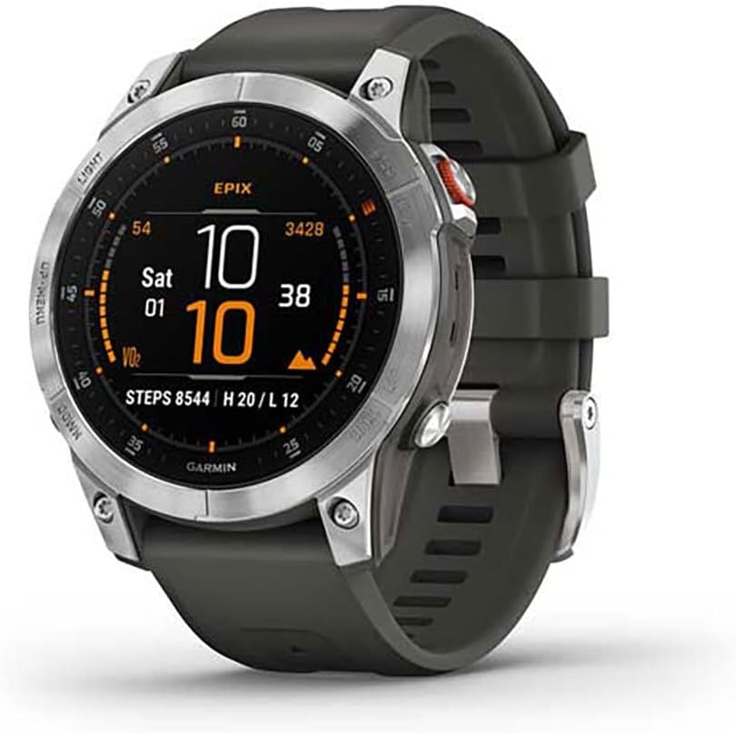 51bQTpN5dfL._AC_SL1000.jpg Garmin epix (Gen 2), Carbon Gray DLC Titanium with Black Band, Premium Active Smartwatch (010-02582-12) AU ™ - Image 1
