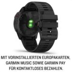 Garmin Fenix 6X Pro, Premium Multisport GPS Watch, Features Mapping, Music, Grade-Adjusted Pace Monitoring and Pulse Ox Sensors, Black with Black Band AU ™ - Image 11