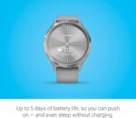 Garmin Vivomove Style, Hybrid Fitness Smartwatch, Graphite Aluminum Case with Black Pepper Woven Nylon Band Gunmetal/dark Gray 010-02240-03 AU ™ - Image 19