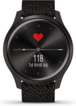 Garmin Vivomove Style, Hybrid Fitness Smartwatch, Graphite Aluminum Case with Black Pepper Woven Nylon Band Gunmetal/dark Gray 010-02240-03 AU ™ - Image 10