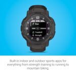 Garmin Instinct Crossover Solar, Rugged Hybrid Smartwatch with Solar Charging Capabilities, Analog Hands and Digital Display, Graphite, Adjustable AU ™ - Image 5