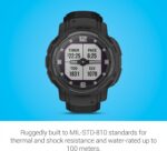 Garmin Instinct Crossover Solar, Rugged Hybrid Smartwatch with Solar Charging Capabilities, Analog Hands and Digital Display, Graphite, Adjustable AU ™ - Image 10