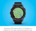 Garmin Fenix 7 Pro Solar, Glass, Slate Gray Stainless Steel with Black Silicone Band AU ™ - Image 10