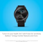 Garmin Vivomove Style, Hybrid Fitness Smartwatch, Graphite Aluminum Case with Black Pepper Woven Nylon Band Gunmetal/dark Gray 010-02240-03 AU ™ - Image 14
