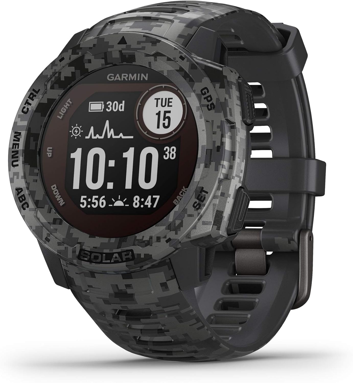 71f3Sd4z9CL._AC_SL1500.jpg Garmin Instinct Solar, Rugged Outdoor GPS Watch, Tidal Blue AU ™ - Image 1