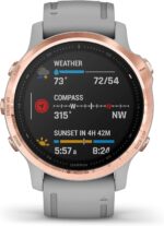 Garmin Fenix 6 Pro Solar, Premium Multisport GPS Smartwatch, Mineral Blue With Whitestone Band AU ™ - Image 10