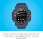Garmin Instinct Crossover Solar, Rugged Hybrid Smartwatch with Solar Charging Capabilities, Analog Hands and Digital Display, Graphite, Adjustable AU ™ - Image 16