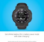 Garmin Instinct Crossover Solar, Rugged Hybrid Smartwatch with Solar Charging Capabilities, Analog Hands and Digital Display, Graphite, Adjustable AU ™ - Image 6