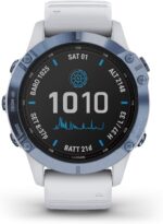 Garmin Fenix 6 Pro Solar, Premium Multisport GPS Smartwatch, Mineral Blue With Whitestone Band AU ™ - Image 8