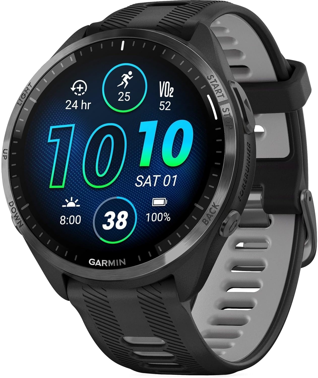 81JGutsG7_L._AC_SL1500.jpg Garmin Forerunner 965 Running Smartwatch, Colorful AMOLED Display, Training Metrics and Recovery Insights, Black and Powder Gray AU ™ - Image 1